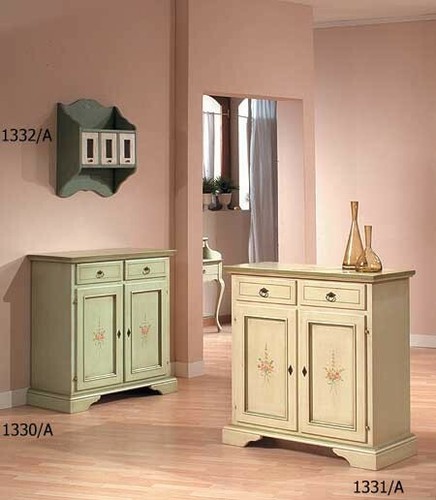 Credenza legno decorata mano - legno,