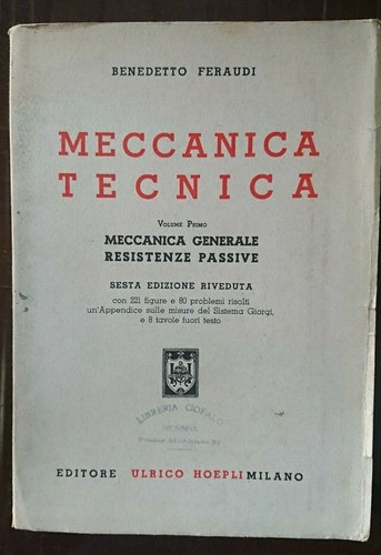 Meccanica tecnica volume primo - tecnica,