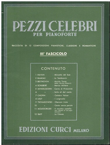Pezzi celebri per pianoforte - pezzi,