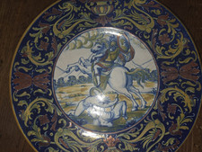 Antico Piatto maiolica lustro Gualdo Tadino