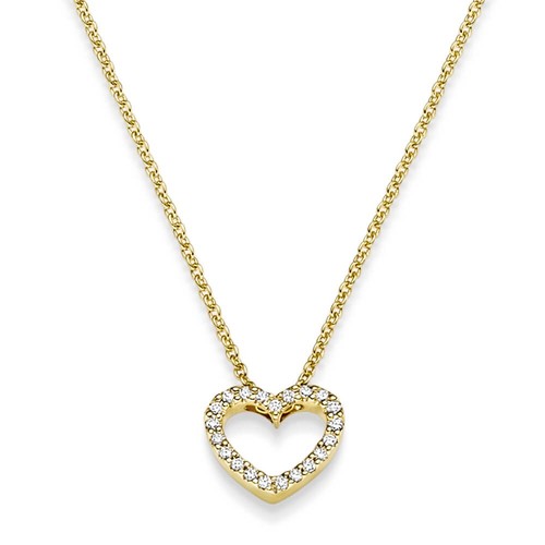Collana cuore oro giallo - a, in