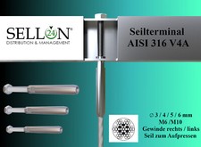 Filettato Seilterminal Drahtseilterminal Tendicavo Walzenterminal V4A