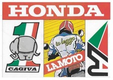 HONDA CAGIVA GRANDE ADESIVO VINTAGE LA MOTO (CM.24x17) #CASS4