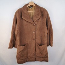 Cappotto Salvatore Ferragamo in Alpaca colore marrone taglia S da donna