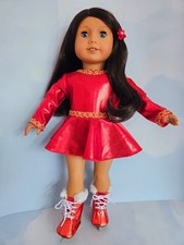 Abito da pattinaggio rosso e