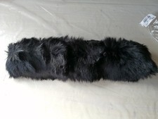 O bag - BORDO PELLICCIA per Borse GRANDI - ECO PELLE - VOLPE NERO