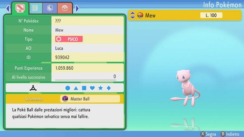 Mew 6iv masterball - br, +