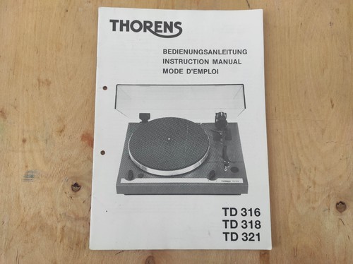 Thorens 316 318 321 - td,