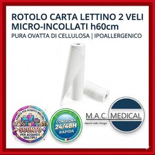 2 Rotoli da lettino 2 veli