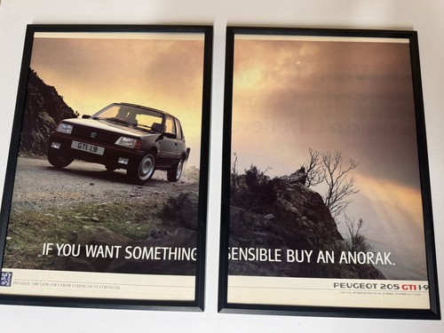 Framed original 1989 peugeot - 1989,