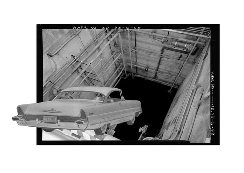 Scena surreale automobilistica