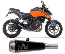 Terminale di Scarico Arrow PRO RACE Nichrom Dark per KTM DUKE 125 2024.