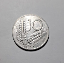 Moneta 10 lire Italia repubblica, spiga, 1954, circolata. (10L54)