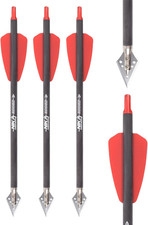 7.5" Bullone per Balestra Frecce in Puro Carbonio Con 2 Lame Punte in Acciaio pe