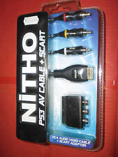 NITHO CAVO ORIGINALE AV CABLE + SCART PER SONY PLAYSTATION 3 PS3    B