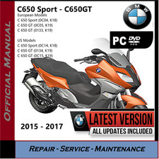 BMW C650 SPORT C650 GT MANUALE RIPARAZIONE SERVIZIO OFFICINA 2015 2016 2017 C 650