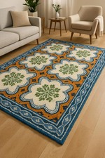 Tappeto di lana trapuntato a