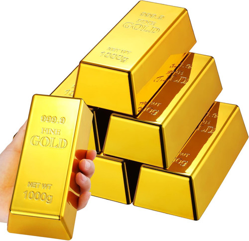 Pezzi lingotto oro finto - 6,