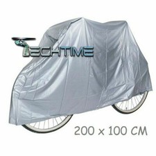 TELO COPRI BICICLETTA BICI 200 X 100 CENTIMETRI COLORE GRIGIO 100% POLIETILENE