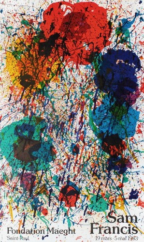 Sam francis vintage poster - francis,