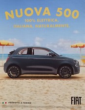 Pubblicità Advertising Ritaglio Italian 2022 Auto FIAT 500 Elettrica