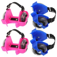  2 Pairs Scarpe Rotelle Bambina Pattini Roller Da Pattinaggio Rulli