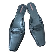 Prada Mules in pelle nera