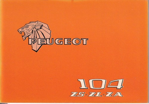 Peugeot 104 za manuale - peugeot, zs