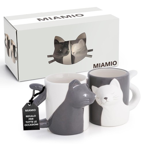 Set tazze gatto 350ml - set,