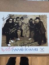 Foto promozionale autografata Lynyrd Skynyrd firmata da sette autentica garantita