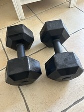 Yaheetech Set 2 Manubri Kg 7,5 X 2 Esagonale Per Palestra Casa In Ferro E Pcv