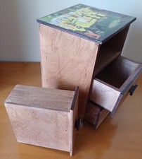 Minicassettiera da scrivania/comò, in legno. Lupo Collezioni