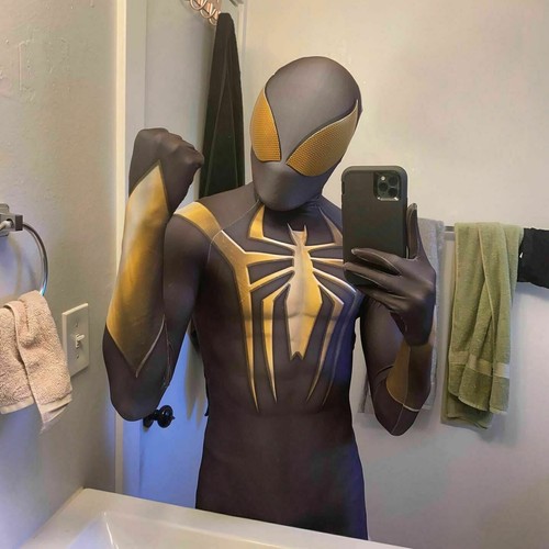 Nuovo costume spiderman dorato - nuovo,