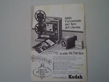 advertising Pubblicità 1964 CINEPRESA KODAK BROWNIE 8 MM