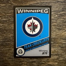 19/20 O-Pee-Chee OPC Retro Black Team Checklist #581 Winnipeg Jets 033/100