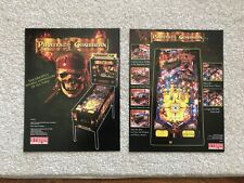 Flipper Pirati dei Caraibi 2 volantini di vendita originali di Stern NUOVO