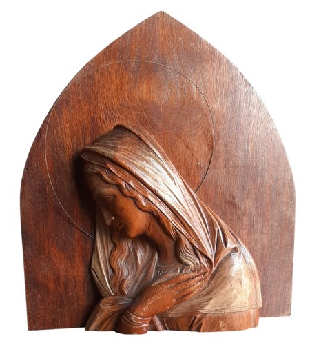 Madonna legno rilievo - madonna, in
