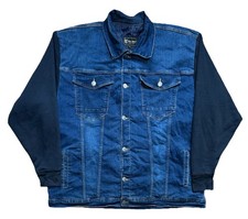 Kam Jeans Harley Davidson giacca denim con bottoni uomo taglia 2XL