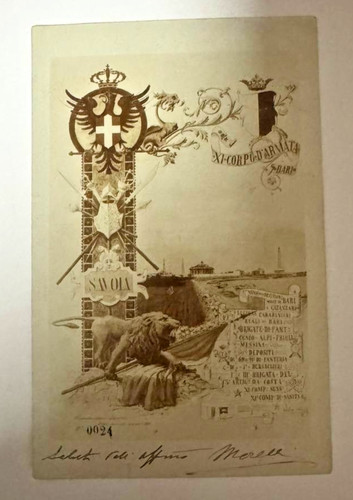 Cartolina militare corpo - cartolina, xi