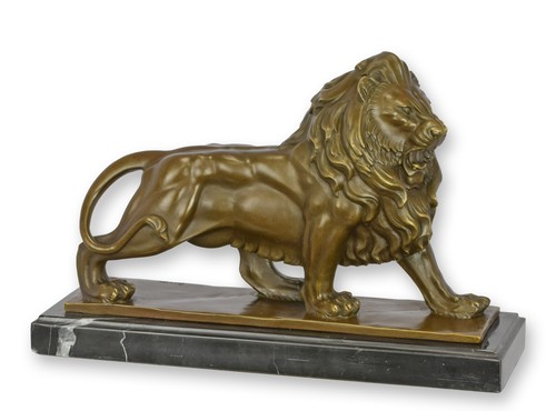 Scultura bronzo leone dopo - scultura,