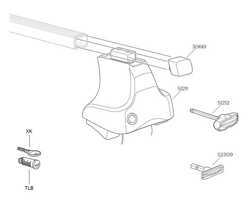 Thule 754 foot - foot, pack