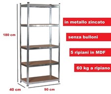 Scaffale in Metallo 5 Ripiani