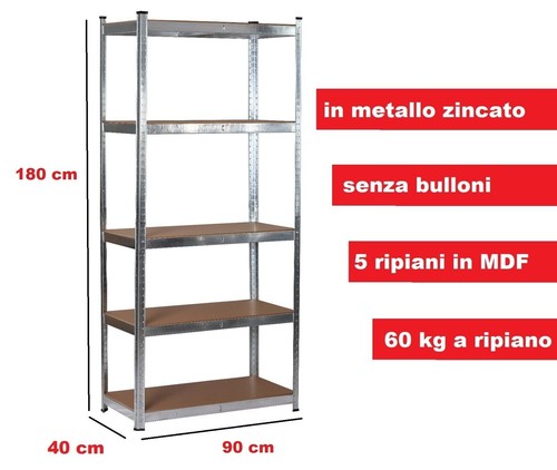 Scaffale metallo ripiani - scaffale, in