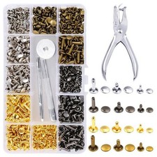 360 Set di Borchie nel Pelle