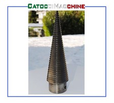 PUNTA SPACCALEGNA 55 MM VITE CONICA TEMPERATA 42CrMo4  X MOTORE ELETTRICO