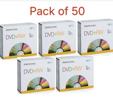 50 dischi DVD+RW vuoti Memorex