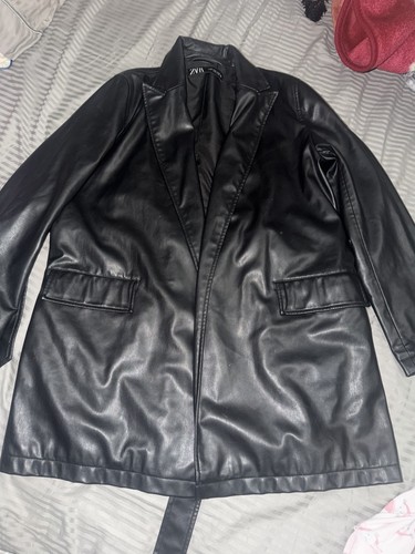 Zara leather jacket - leather,
