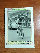 Foto Ciclismo/Cyclisme FAUSTO COPPI/Sq. Bianchi 1955 originale