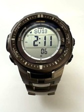 Orologio Casio Pro Trek PRW-3000T-7JF Titanio Unisex Solare Resistente all'acqua Pre-Ow
