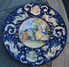 Antico RARO piatto in maiolica